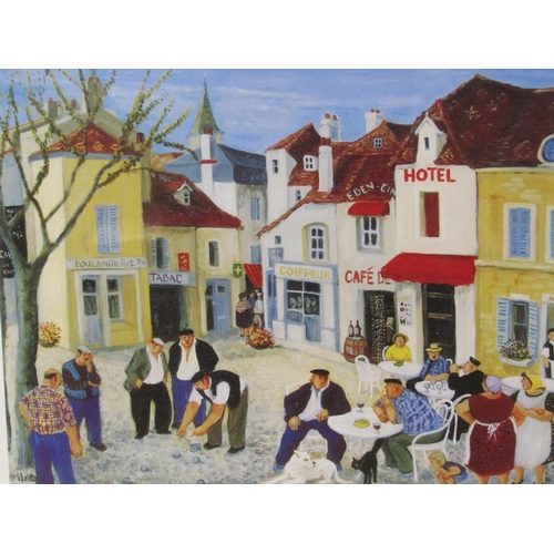 1225 - A.M LOXTON - BOULES. NUITS ST. GEORGE, COLOURED LIMITED EDITION PRINT, F/G, 25CM X 30CM