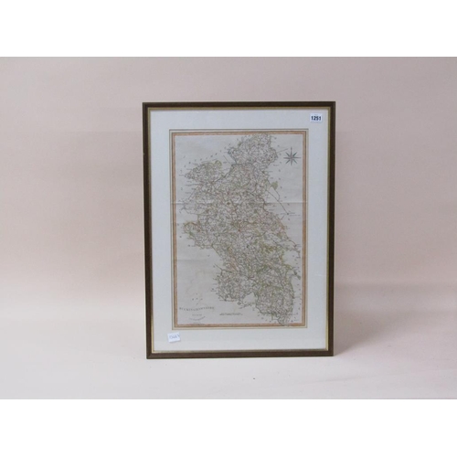 1251 - ANTIQUE MAP OF BUCKINGHAMSHIRE, ENGRAVED BY J CARY, COLOURED F/G, 53CM X 36CM