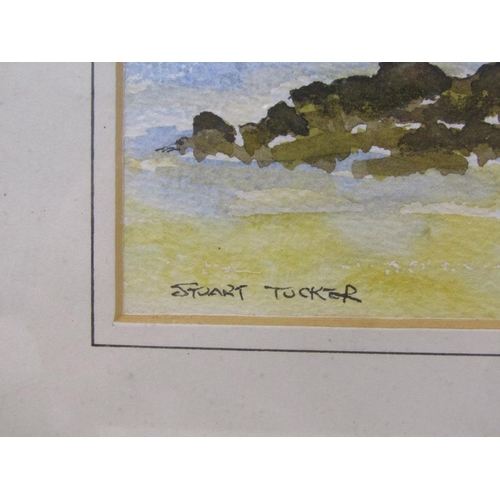 1253 - STUART TUCKER - COASTAL RESCUE, SIGNED WATERCOLOUR, F/G, 28CM X 42CM