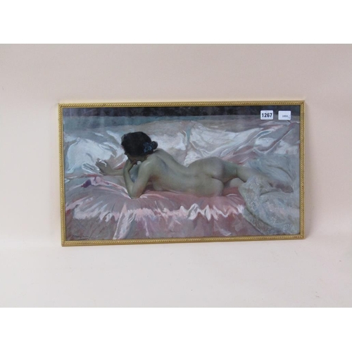 1267 - JOAQUIN SOROLLA - FEMALE NUDE, PRINT, F/G, 32CM X 58CM