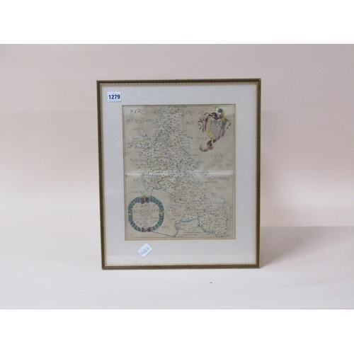 1279 - ANTIQUE MAP OF BUCKINGHAMSHIRE BY BLOME, F/G, 32CM X 26CM,