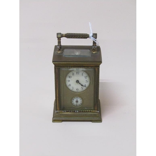 1492 - EARLY 20c MINIATURE CARRIAGE CLOCK