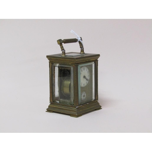 1492 - EARLY 20c MINIATURE CARRIAGE CLOCK