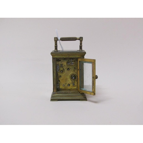 1492 - EARLY 20c MINIATURE CARRIAGE CLOCK