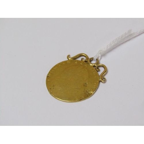 1495 - PENDANT MOUNTED GEORGE III GOLD GUINEA