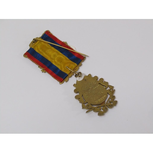 1496 - SILVER GILT MASONIC LODGE MEDAL FOR SIR VICTOR LODGE NO. 114