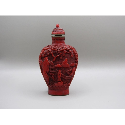 1498 - ORIENTAL CARVED SCENT BOTTLE