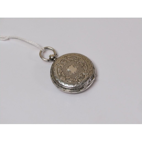 1502 - VICTORIAN SILVER LADIES POCKET WATCH