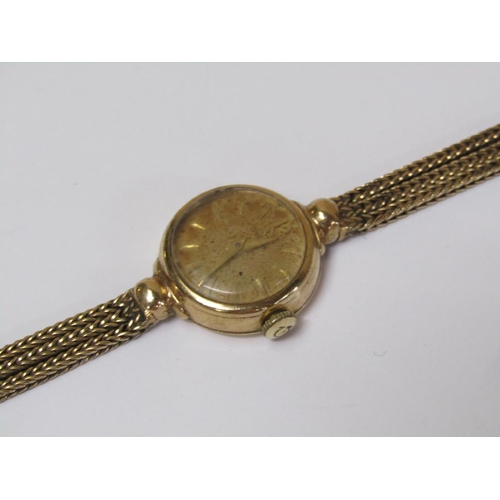 1511 - 9ct GOLD OMEGA LADIES WATCH, TOTAL WEIGHT 15.7g