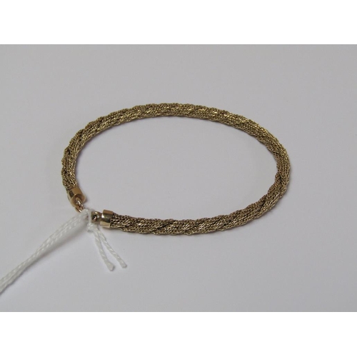 1623 - 9ct GOLD (TESTED) ROPE BRACELET 10.4g