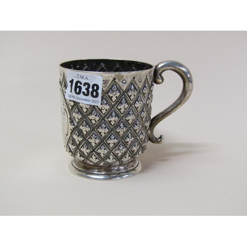 1638 - VICTORIAN SILVER CHRISTENING TANKARD OF ABEERCORN PATTER BY EDWARD KERR REID, LONDON 1866 - 5.3ozt