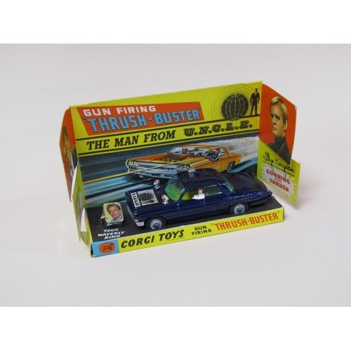 1689 - CORGI TOYS - BOXED, NO.497 THE MAN FROM U.N.C.L.E GUN FIRING THRUSH-BUSTER IN NAVY BLUE WITH WAVERLE... 