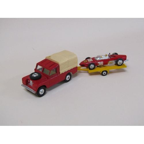 1693 - CORGI TOYS BOXED GIFT SET NO. 17 - LANDROVER WITH FERRARI RACING CAR ON TRAILER