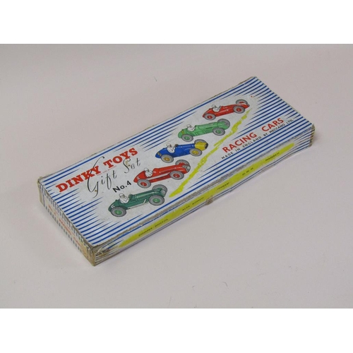 1694 - DINKY TOYS GIFT SET NO.4 - RACING CARS, COOPER BRISTOL, ALFA ROMEO, FERRARI, HWM & MASERATI