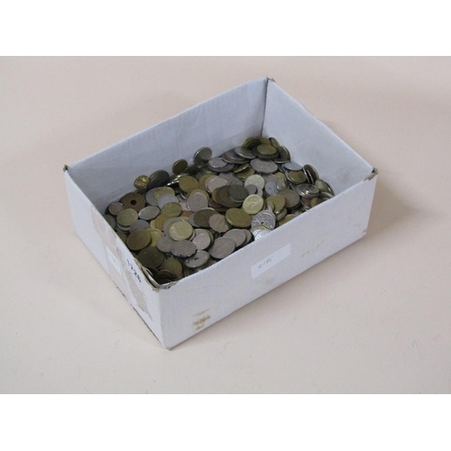 1726 - BOX OF MIXED CONTINENTAL AND OTHER COINS