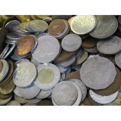 1727 - TIN OF MIXED COINS TO INC BRITISH, COPPER AND OTHER