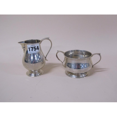 1754 - SILVER SUGAR BOWL AND CREAM JUG 5.9ozt