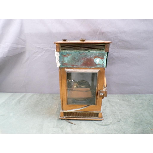 1326 - EARLY 20C COPPER LANTERN, 33CM H