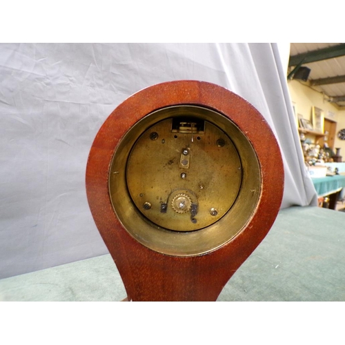 1449 - EDWARDIAN INALID MANTEL CLOCK, 25CM H