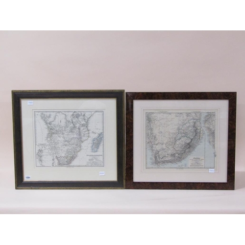 1201 - FRAMED ANTIQUE MAP OF SUD-AFRIKA BY VON R.LUDDECKE, F/G, 37CM X 44CM; FURTHER MAP OF THE SOUTH AFRIC... 