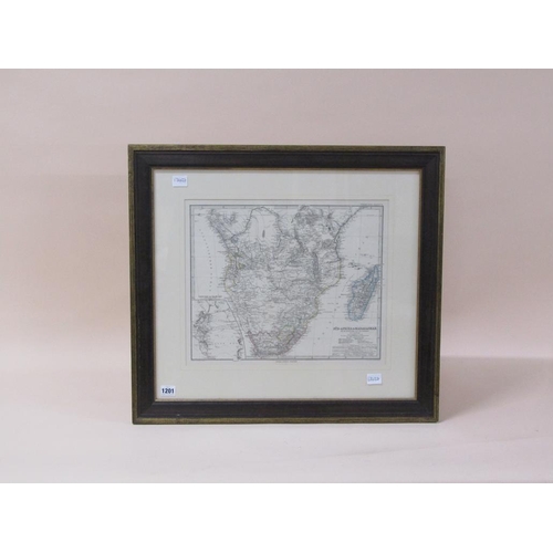 1201 - FRAMED ANTIQUE MAP OF SUD-AFRIKA BY VON R.LUDDECKE, F/G, 37CM X 44CM; FURTHER MAP OF THE SOUTH AFRIC... 