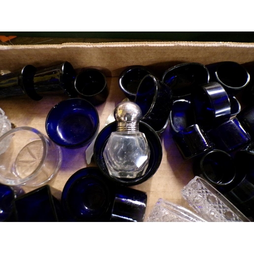 1962 - COLLECTION OF CRYSTAL BLUE LINERS AND OTHER CRYSTAL