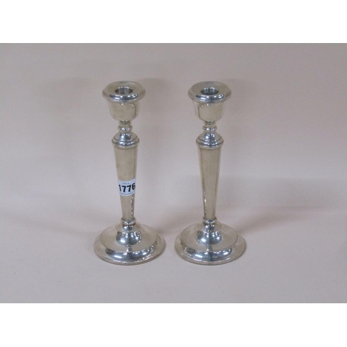 1776 - PAIR OF SILVER FILLED CANDLESTICKS