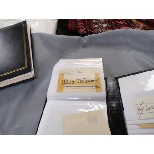 1574 - TWO ALBUMS OF AUTOGRAPH CARDS AND AUTOGRAPHS