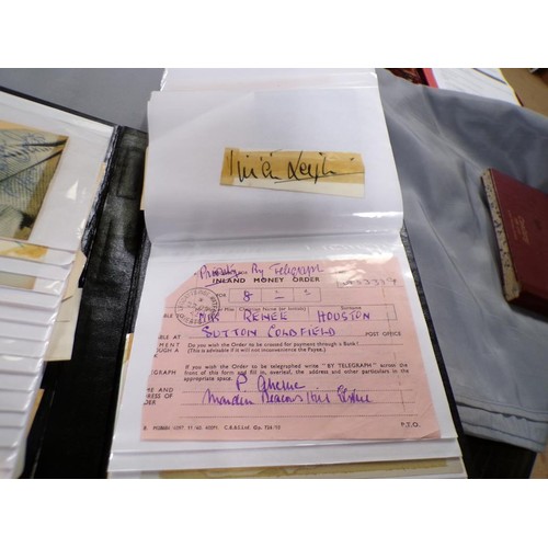 1574 - TWO ALBUMS OF AUTOGRAPH CARDS AND AUTOGRAPHS