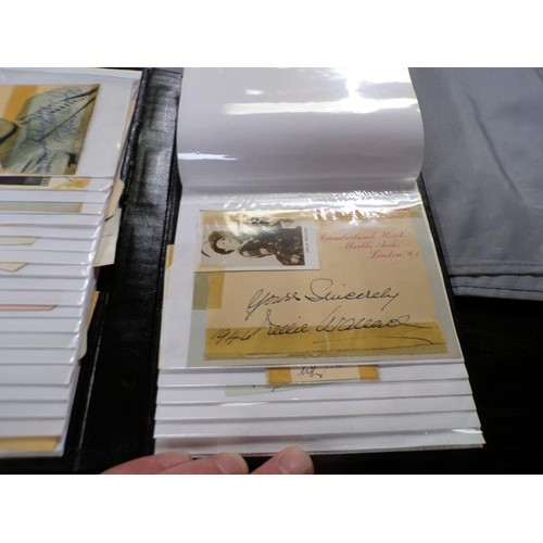 1574 - TWO ALBUMS OF AUTOGRAPH CARDS AND AUTOGRAPHS