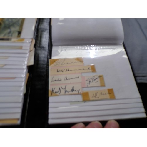 1574 - TWO ALBUMS OF AUTOGRAPH CARDS AND AUTOGRAPHS