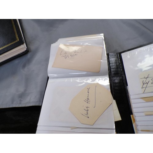 1574 - TWO ALBUMS OF AUTOGRAPH CARDS AND AUTOGRAPHS