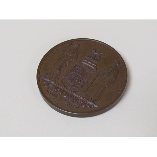 102 - A boxed 1871 Kings College London Jelf medal - by Wyon, 7.5cm diam.