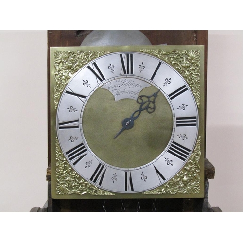 37 - A mid 18c thirty hour longcase clock, the 25cm sq. brass dial signed Everard Billington, Harborough ... 