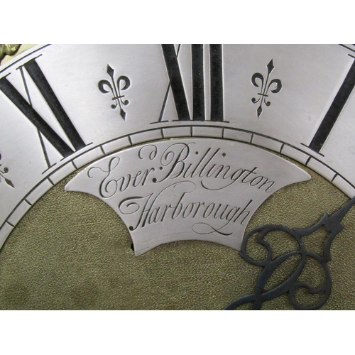 37 - A mid 18c thirty hour longcase clock, the 25cm sq. brass dial signed Everard Billington, Harborough ... 