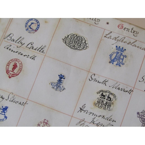 4 - A book of crests and mottos used during the 19c including those related to Royalty, Duke and Earls, ... 