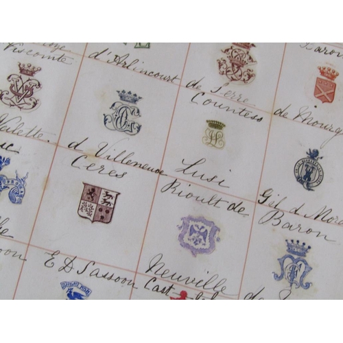 4 - A book of crests and mottos used during the 19c including those related to Royalty, Duke and Earls, ... 