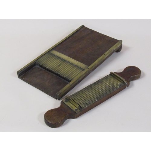 71 - A late 19c/early 20c apothecaries pill slide, mahogany and brass mounted, 36cm l.