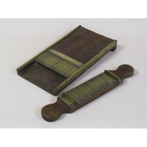 71 - A late 19c/early 20c apothecaries pill slide, mahogany and brass mounted, 36cm l.