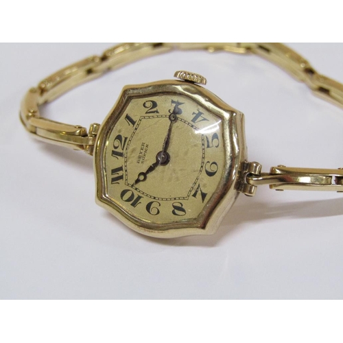 113 - An 18ct gold International Watch Co for Beyer of Zurich ladies watch.