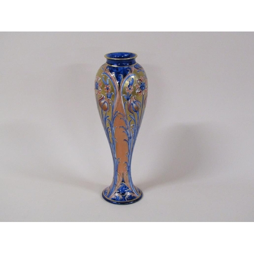 194 - A Macintyre Moorcroft Alhambra vase of blue, pink and gold, c.1903, numbered and printed marks to ba... 