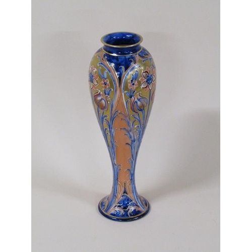 194 - A Macintyre Moorcroft Alhambra vase of blue, pink and gold, c.1903, numbered and printed marks to ba... 