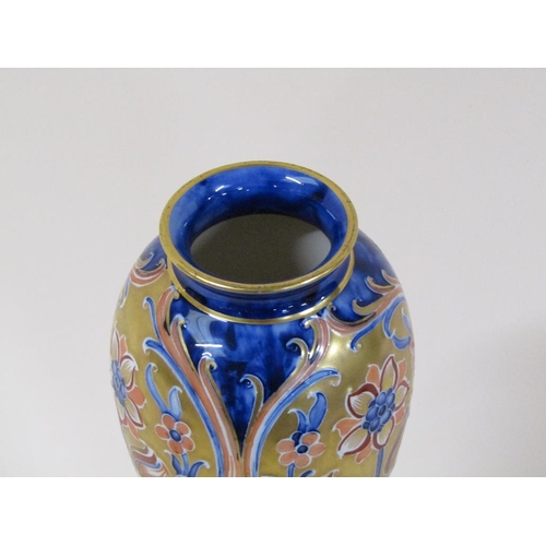 194 - A Macintyre Moorcroft Alhambra vase of blue, pink and gold, c.1903, numbered and printed marks to ba... 