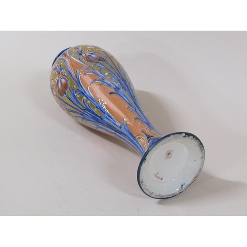 194 - A Macintyre Moorcroft Alhambra vase of blue, pink and gold, c.1903, numbered and printed marks to ba... 