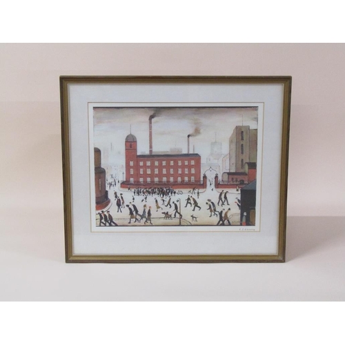 209 - L.S Lowry - Mill scene, limited edition print associated with the observer newspaper, signed in penc... 