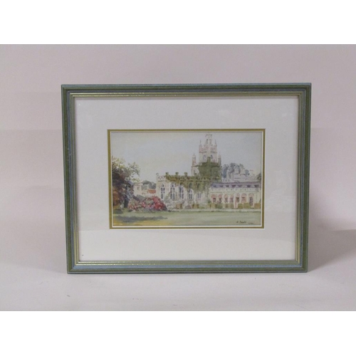 220 - E Popple 1944 - Ashridge, signed and dated 1944, watercolour, framed and glazed, 16.5cm x 26cm.