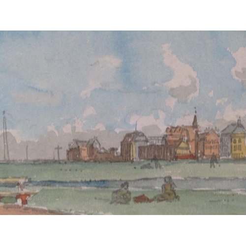 221 - R.F Goodfellow  - A Dieppe-apres midi, signed and titled, watercolour,  framed and glazed, 17cm x 24... 