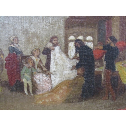 223 - David Wilkie Wynfield - The origin of the English woollen trade (Queen Phillipa, wife of Edward III ... 