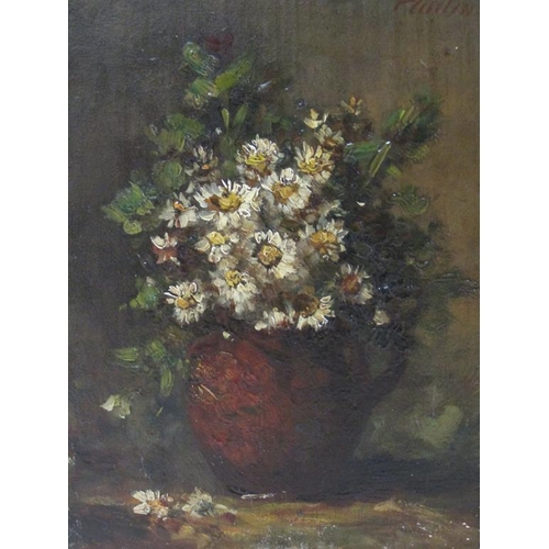 236 - Henri-Theodore Fantin-Latour 1836/1904 - A vase of flowers, signed 'Fantin', oil on board, framed, 2... 