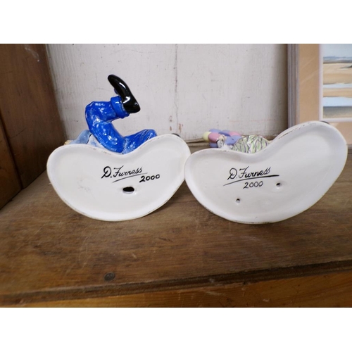 1 - TWO D FURNESS CERAMIC CLOWNS